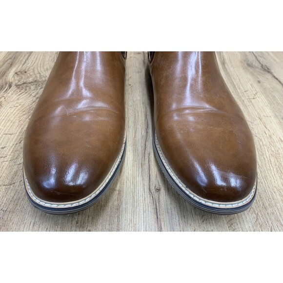 Steve Madden Mistro Chelsea Boots Cognac Brown Size 13 Beautiful Smooth Shoes - Picture 6 of 16